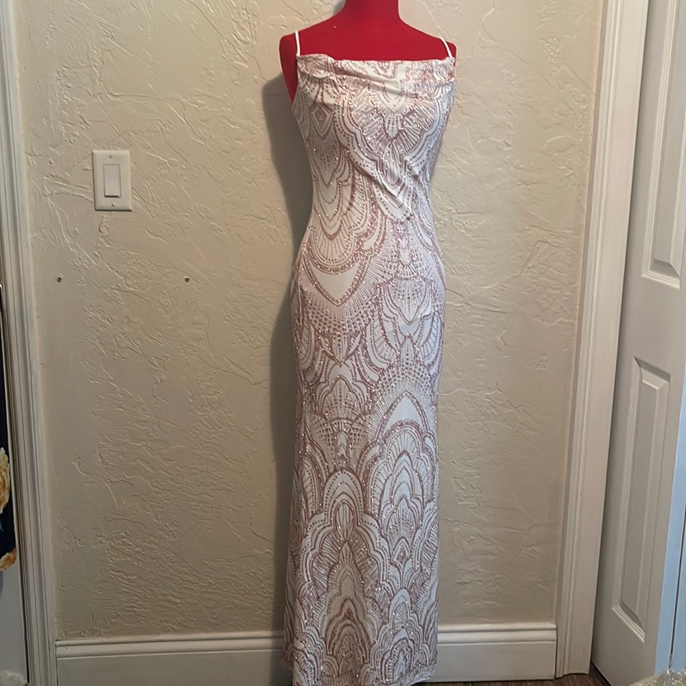 Jump Apparel Rose Gold Glitter Maxi